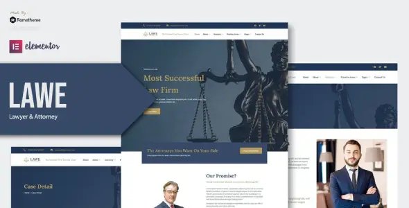 LAWE – Lawyer & Attorney Elementor Template Kit